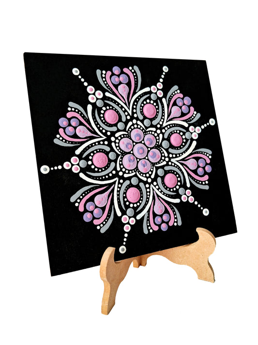 Hand painted small Mandala on Wood